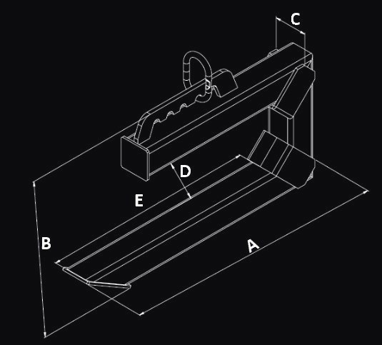 Desenho técnico — PINÇA PORTA TUBOS